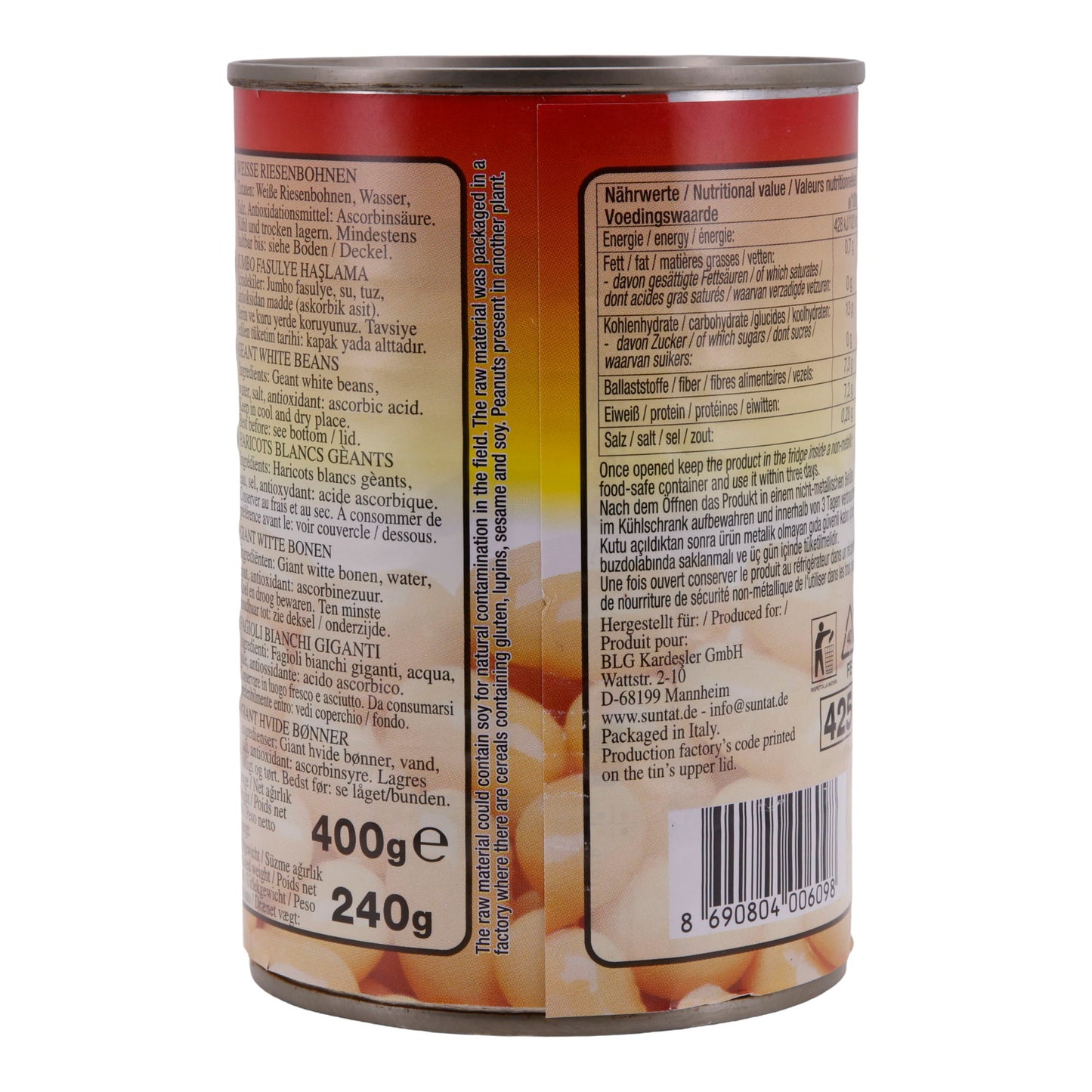 Beyaz Fasulye Suntat | Dev Fasulye | Çok Yönlü Baklagiller | 400 g