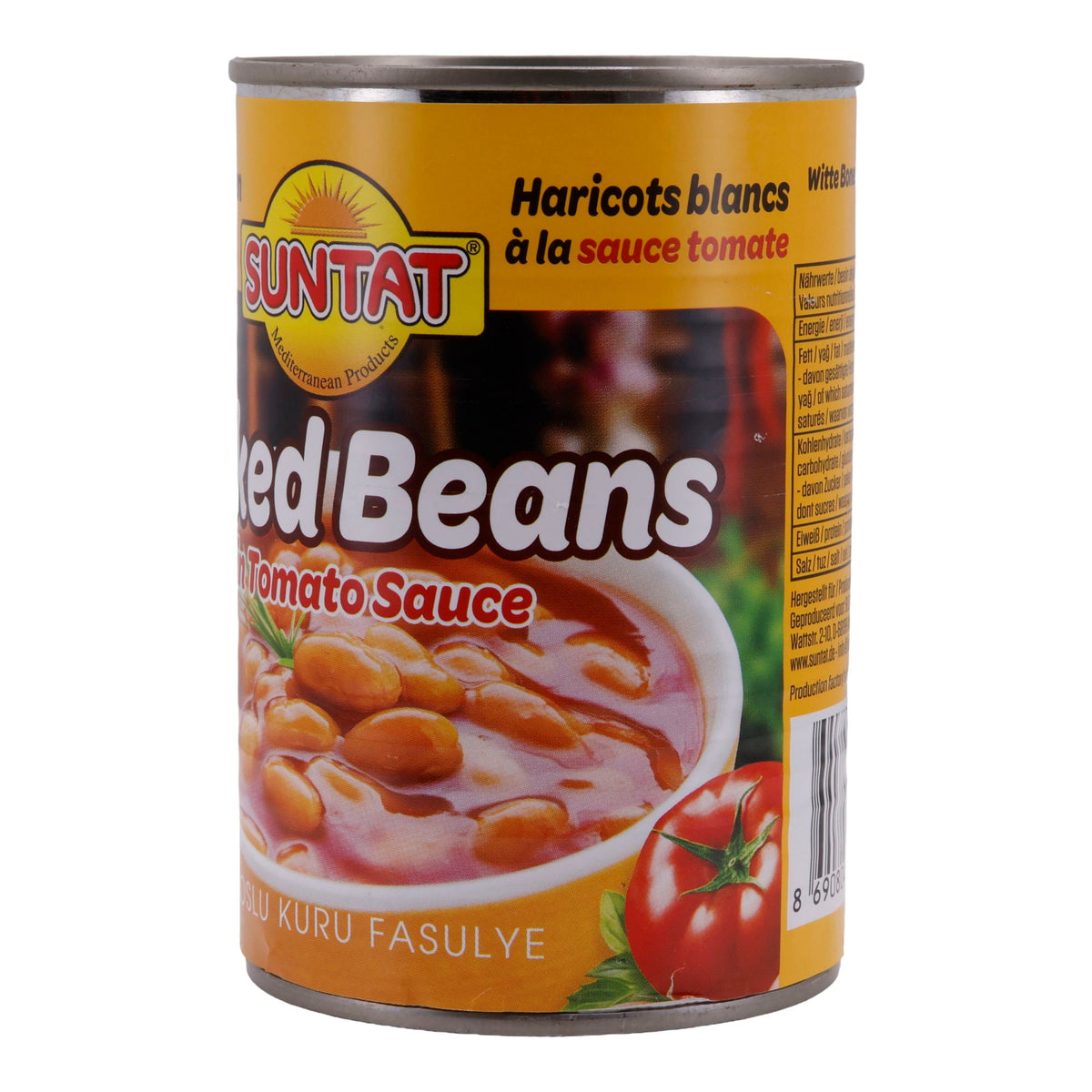 Fertiggericht SUNTAT | Gebackene Bohnen in Tomatensauce | Traditionell türkisch | 400 g SUNTAT
