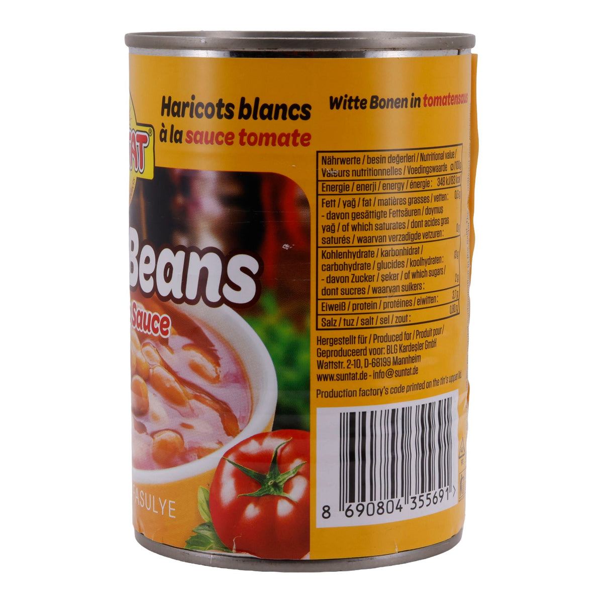 Fertiggericht SUNTAT | Gebackene Bohnen in Tomatensauce | Traditionell türkisch | 400 g SUNTAT