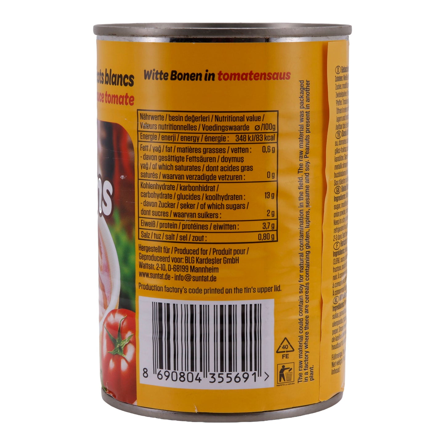 Hazır Yemek SUNTAT | Domates Soslu Fırınlanmış Fasulye | Geleneksel Türk | 400 g