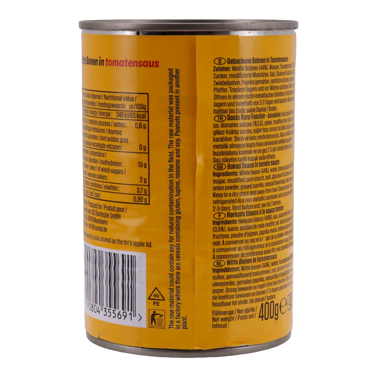 Hazır Yemek SUNTAT | Domates Soslu Fırınlanmış Fasulye | Geleneksel Türk | 400 g