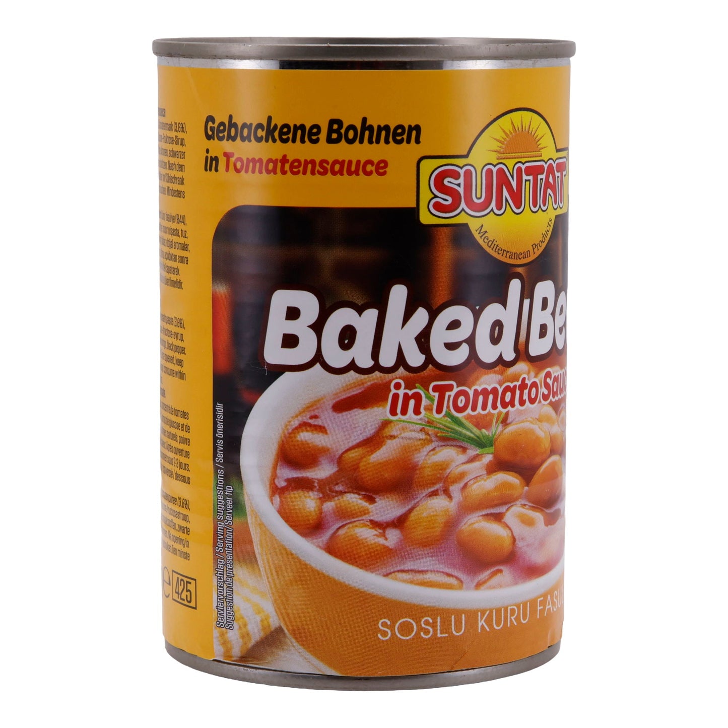 Fertiggericht SUNTAT | Gebackene Bohnen in Tomatensauce | Traditionell türkisch | 400 g SUNTAT
