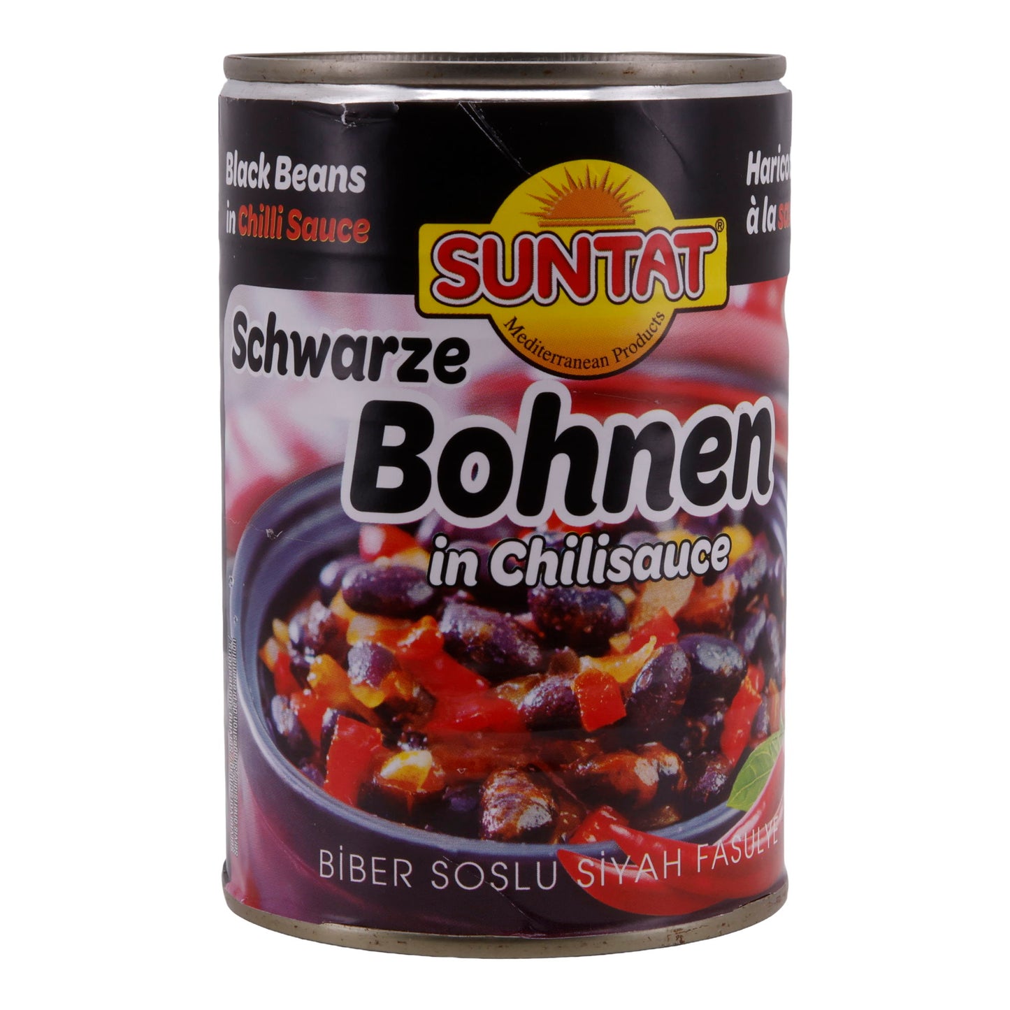 SUNTAT Siyah Fasulye Acı Soslu | Fasulye | Türkiye'den Baharatlı Lezzet Deneyimi | 400 g