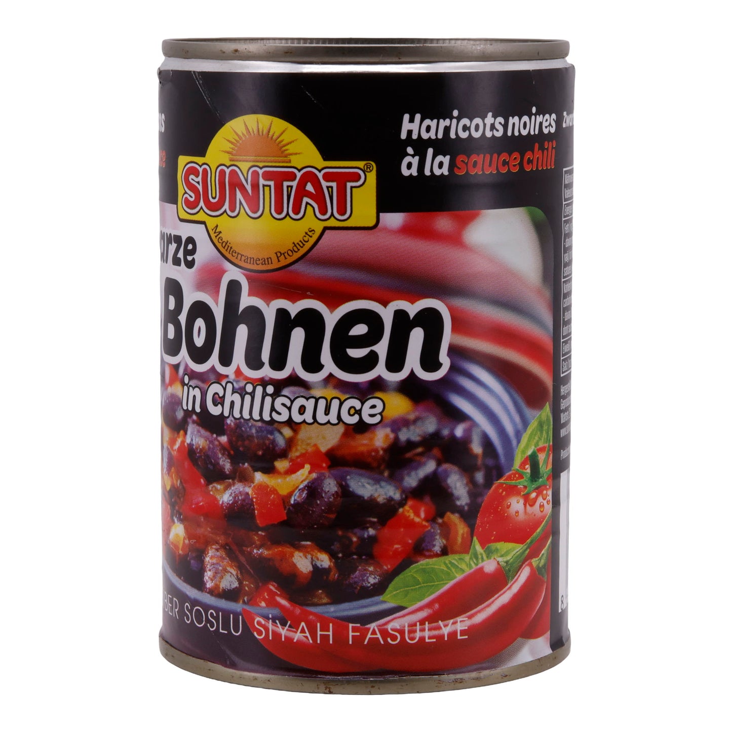 SUNTAT Siyah Fasulye Acı Soslu | Fasulye | Türkiye'den Baharatlı Lezzet Deneyimi | 400 g