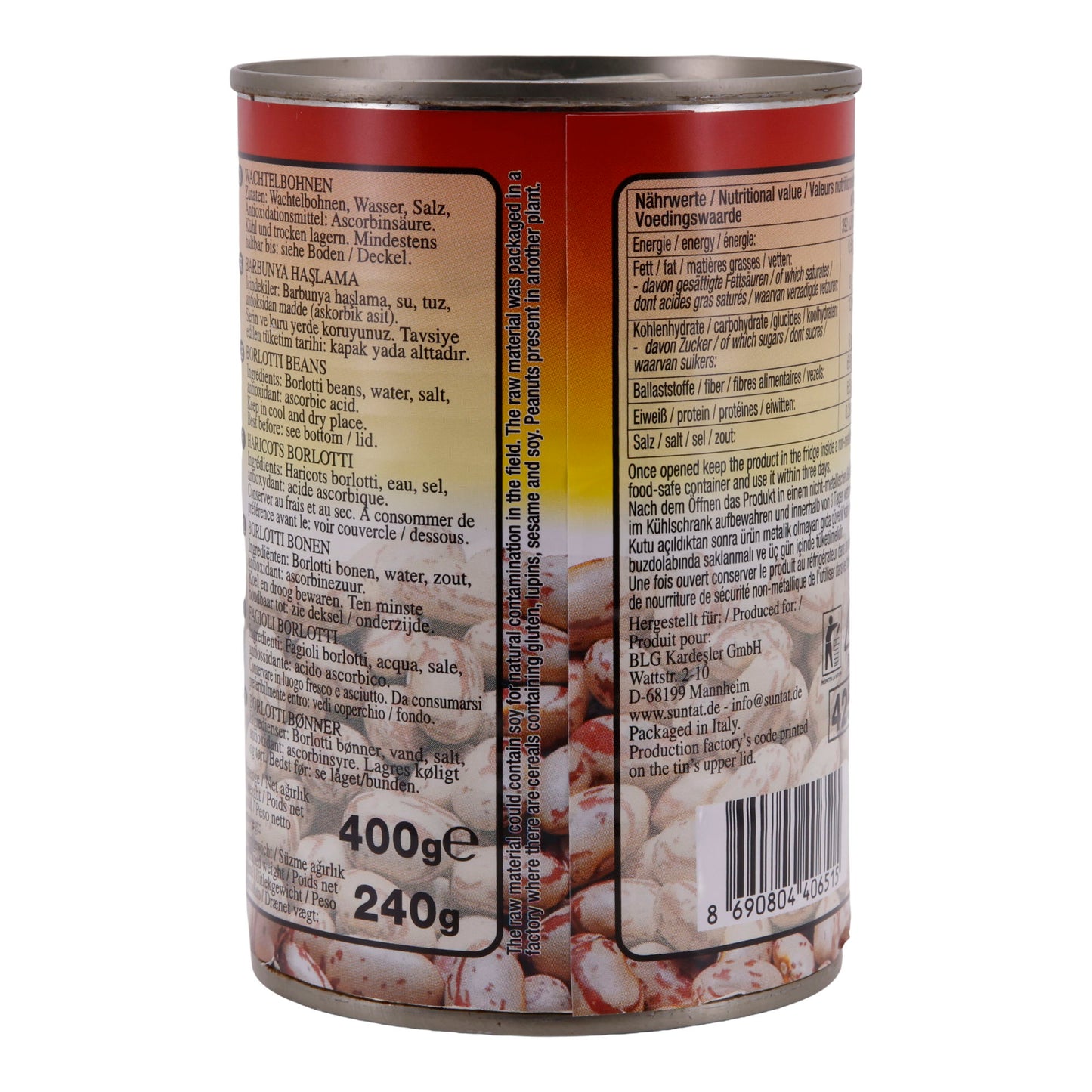 Wachtelbohnen Suntat | Baklagiller | Çok Yönlü | 400 g