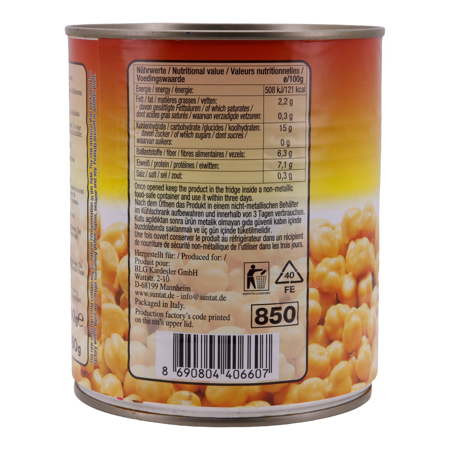 Kikkererwten Suntat | Peulvruchten | Veelzijdig | 800 g