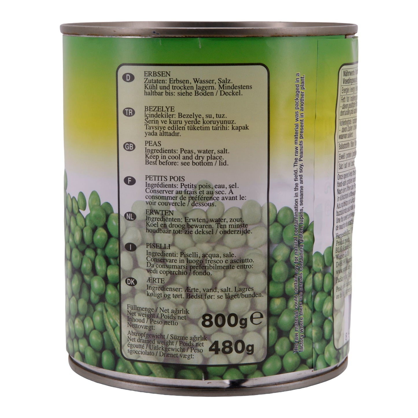 Piselli verdi Suntat | Legumi | Piselli | 800 g