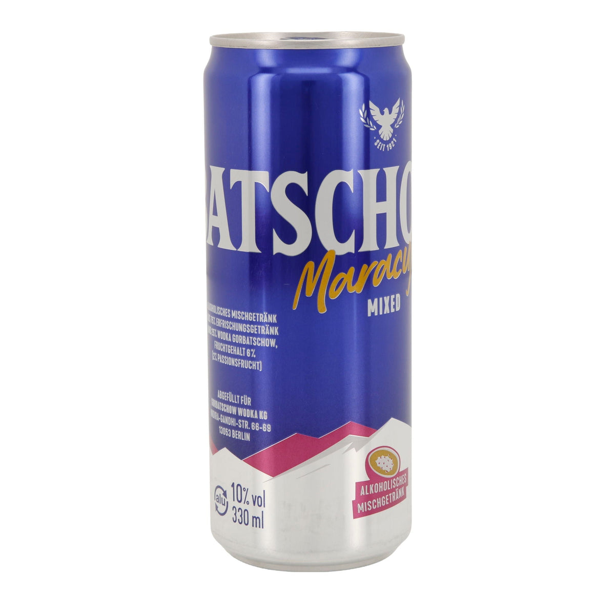 Alkoholisches Mischgetränk Gorbatschow Maracuja | Wodka-Mix | 10 % vol | 0,33 l Dose Wodka Gorbatschow