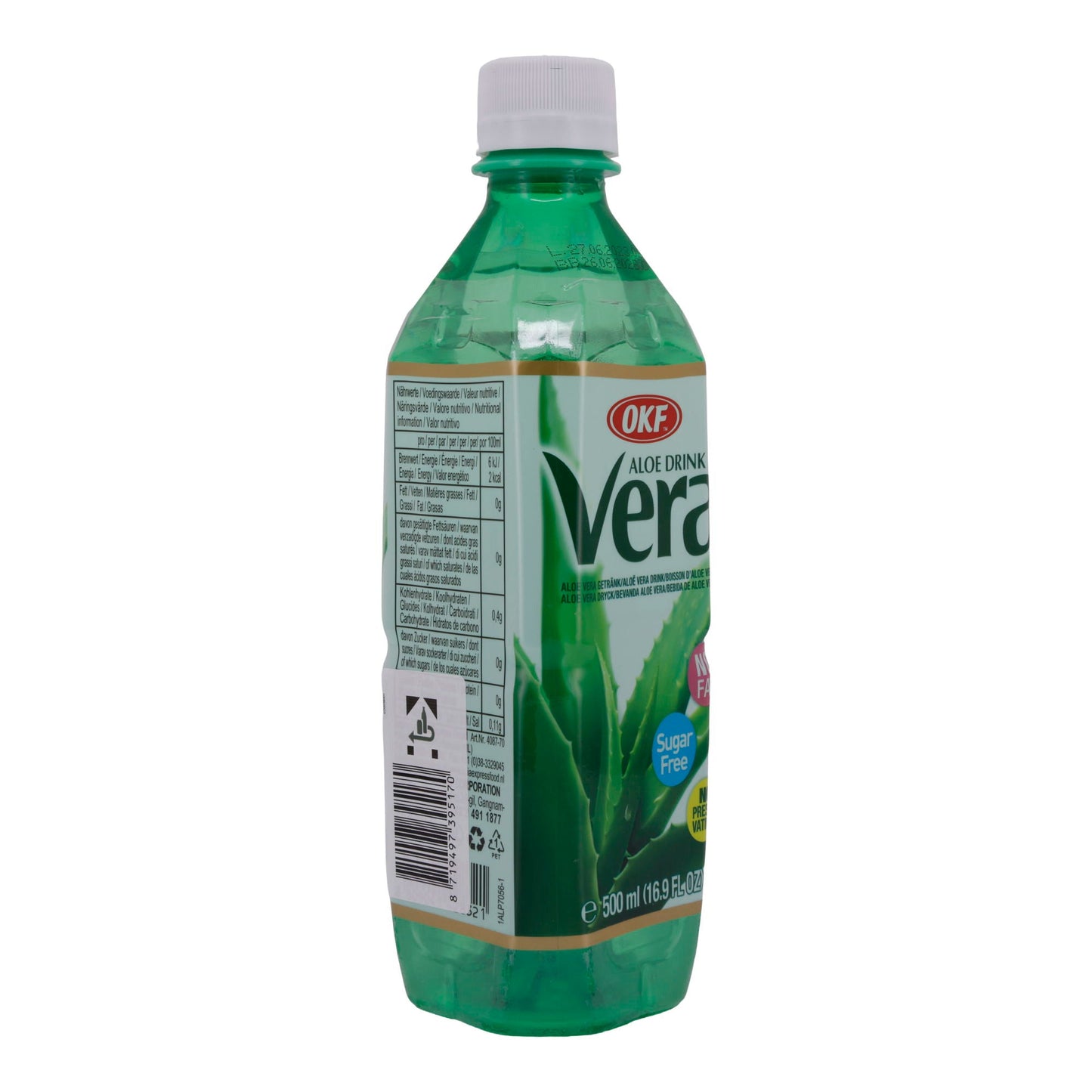 Bevanda Aloe Vera OKF | Aloe Drink Vera | Senza zucchero, rinfrescante, senza grassi | 500 ml