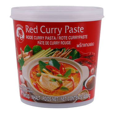 Curry Paste Cock Brand| Rote Curry Paste | Intensiv, authentisch, asiatisch | 400 g COCK BRAND