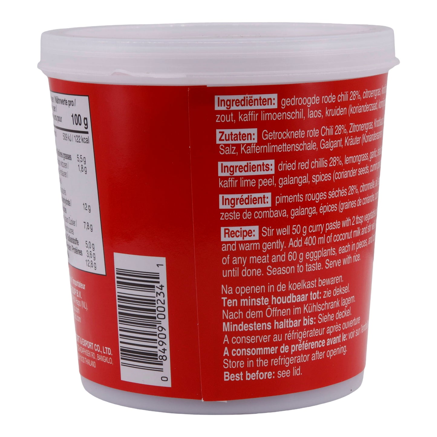 Curry Pasta Cock Brand| Rode Curry Pasta | Intensief, authentiek, Aziatisch | 400 g