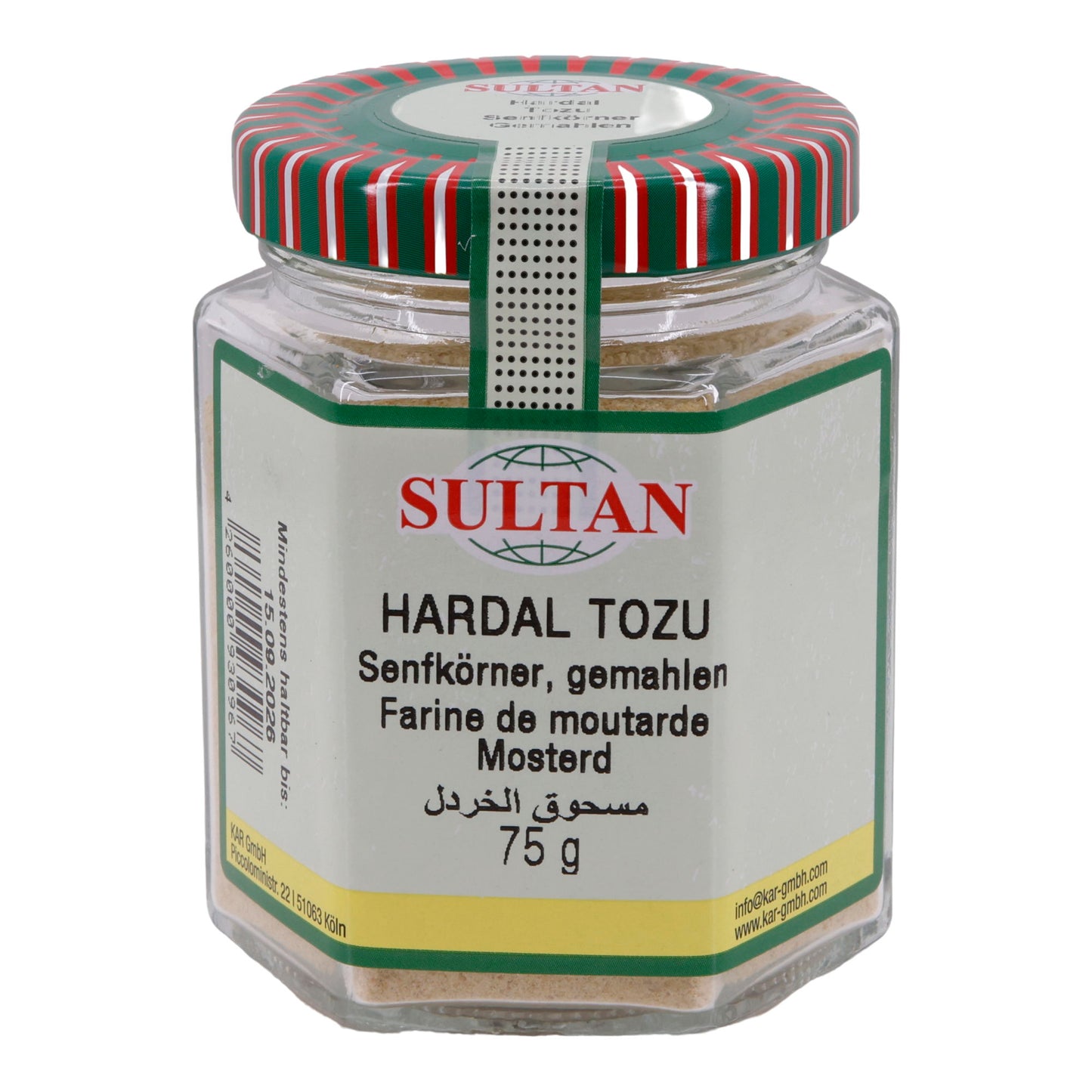 Sultan Hardal Tozu - Ground Mustard Seeds, 75 g Glass