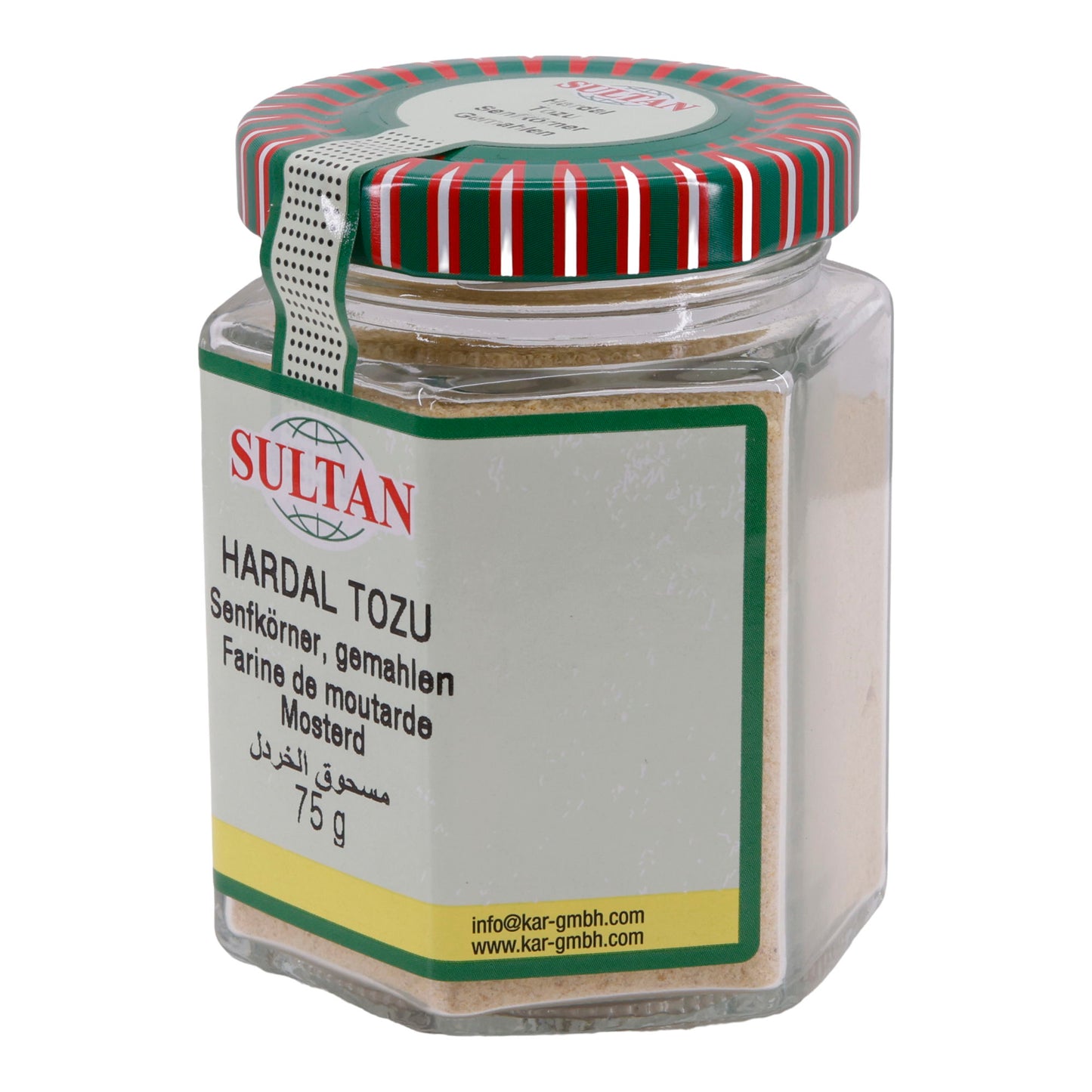 Sultan Hardal Tozu - Ground Mustard Seeds, 75 g Glass