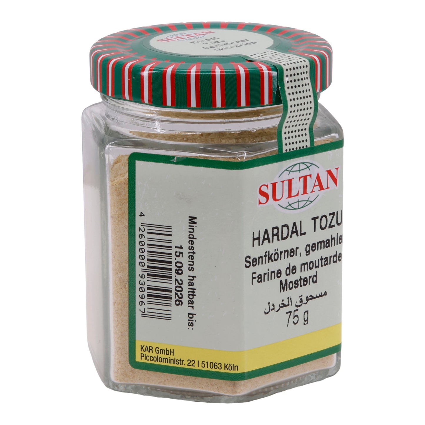 Sultan Hardal Tozu - Ground Mustard Seeds, 75 g Glass