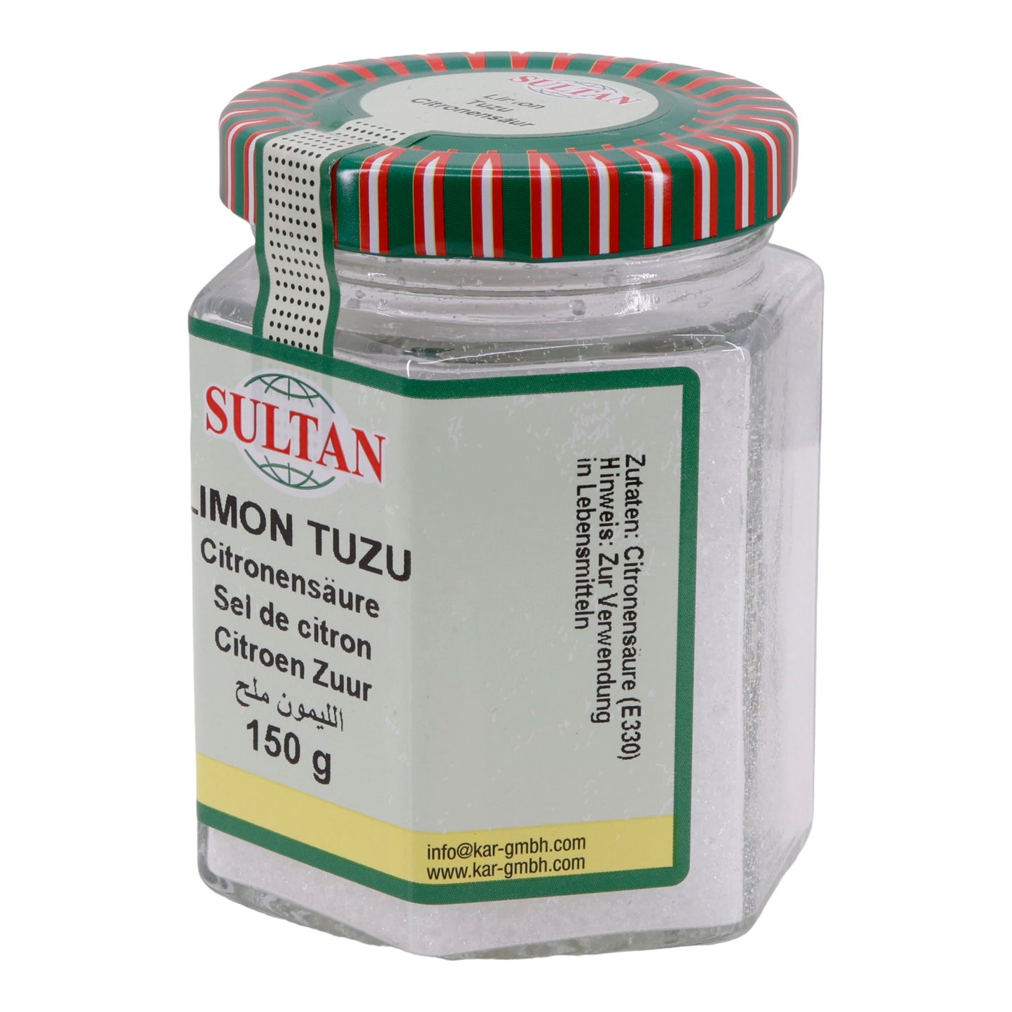 Citroenzuur Sultan | Kruiden | Limon Tuzu | 150 g Glas