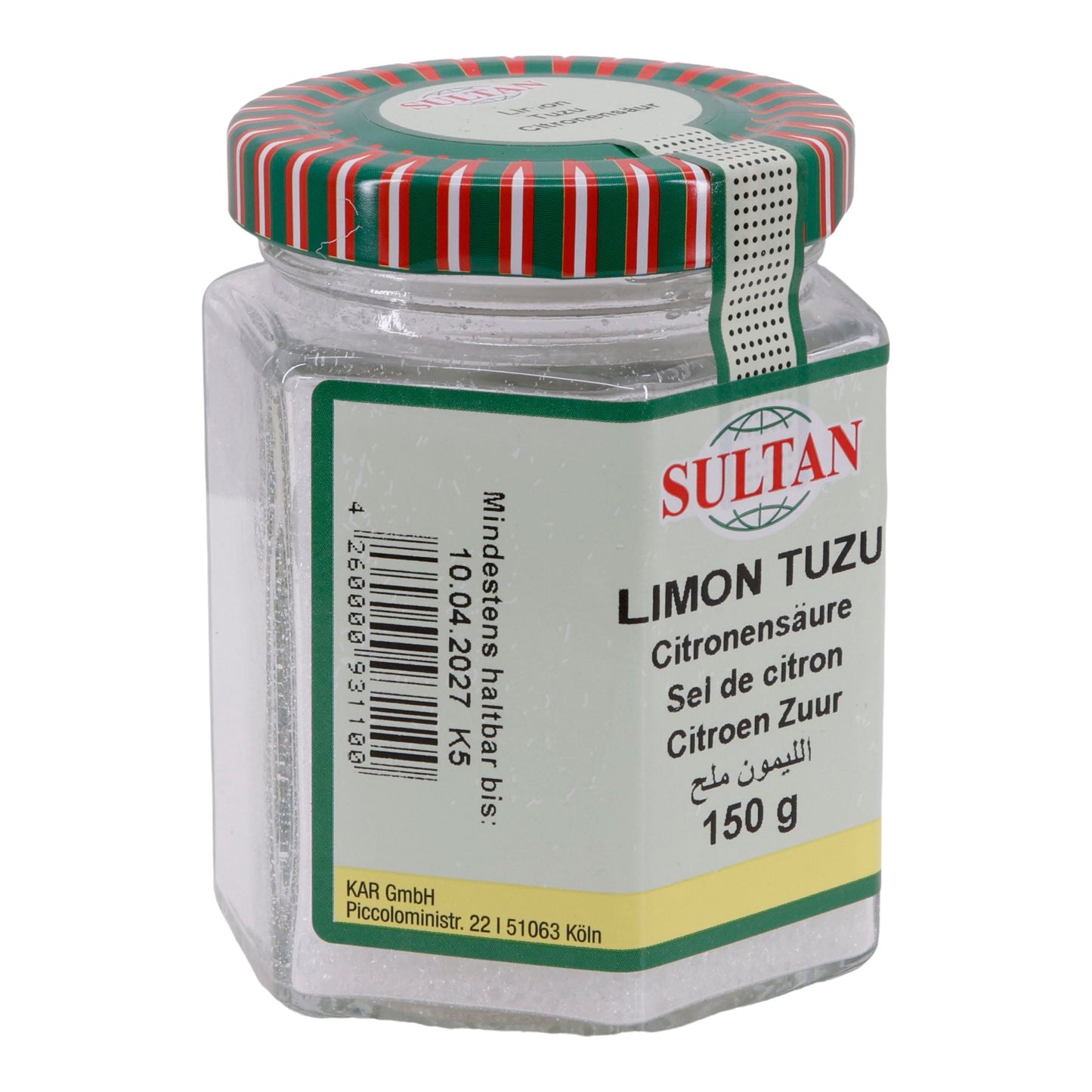 Zitronensäure Sultan | Gewürz | Limon Tuzu | 150 g Glas SULTAN