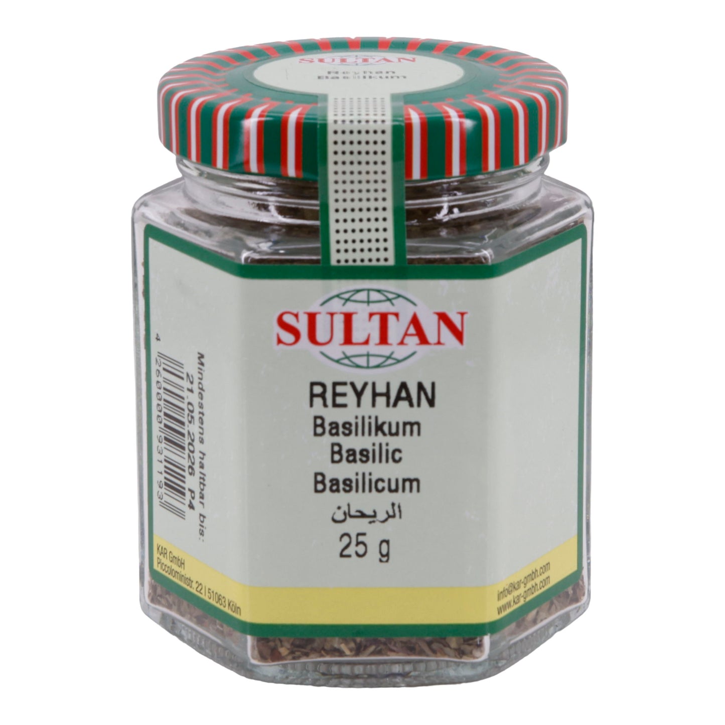 Gewürz Sultan | Basilicum | Gedroogd | 25 g Glas
