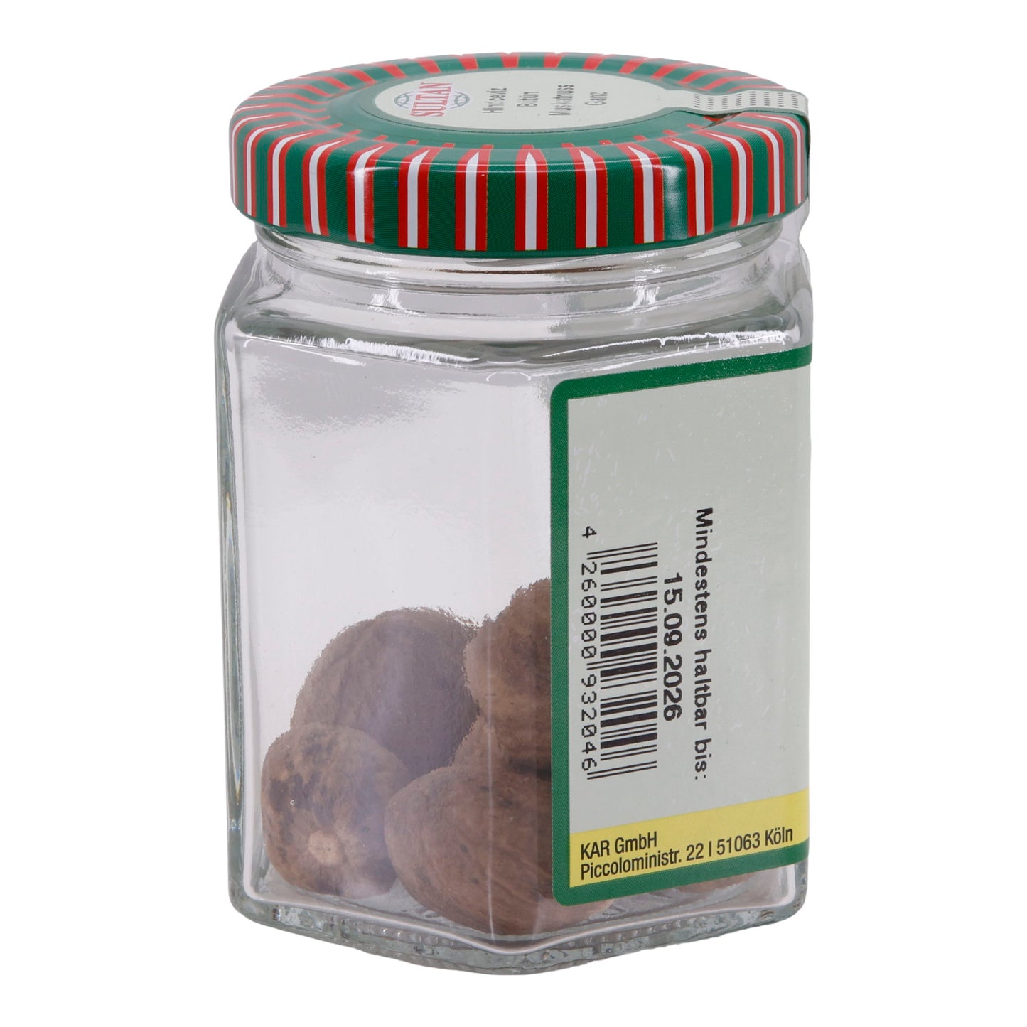 Muskaatnoot Sultan | Hele Muskaatnoot | 8 Stuks in Glas