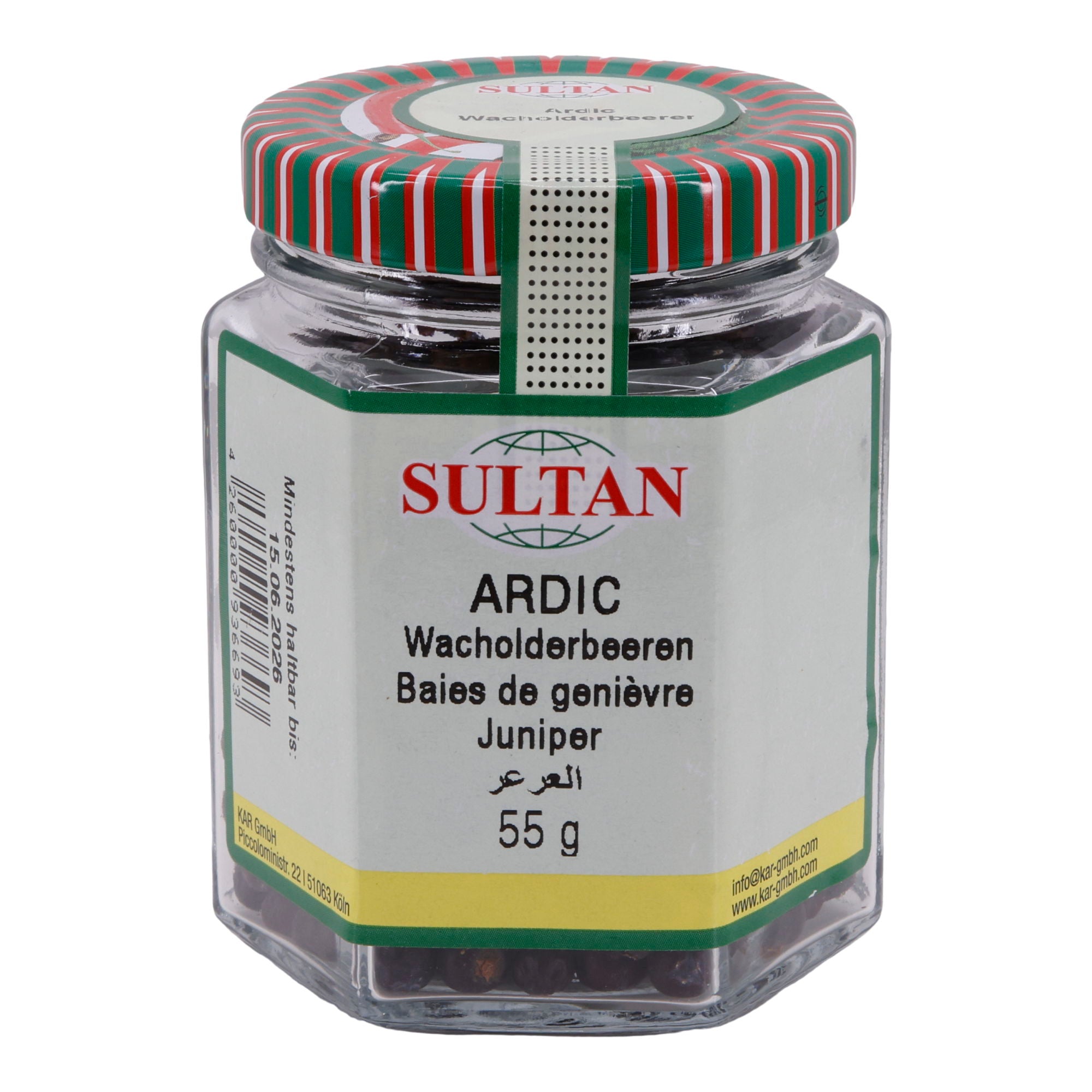 Gewürz Sultan | Wacholderbeeren | Getrocknet, Glas | 55 g