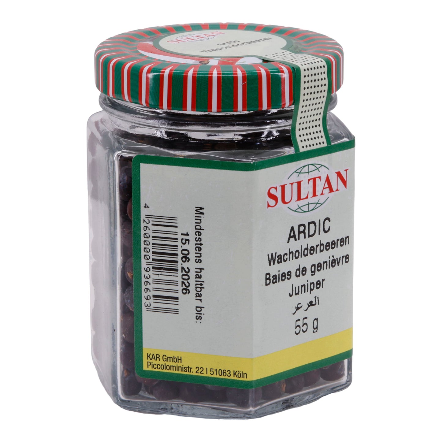 Gewürz Sultan | Wacholderbeeren | Getrocknet, Glas | 55 g