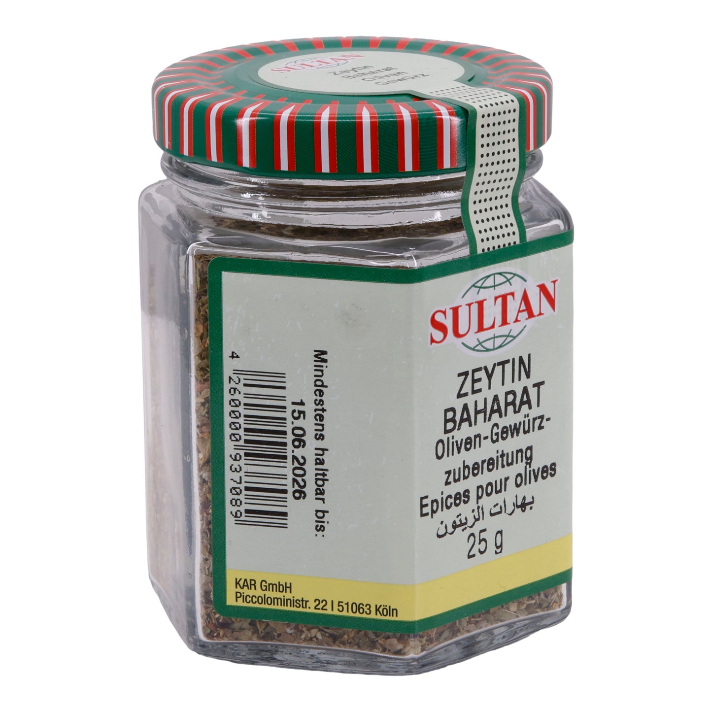 Kruidenmix Sultan | Zeytin Baharat | Mediterraan, voor olijven | 25 g