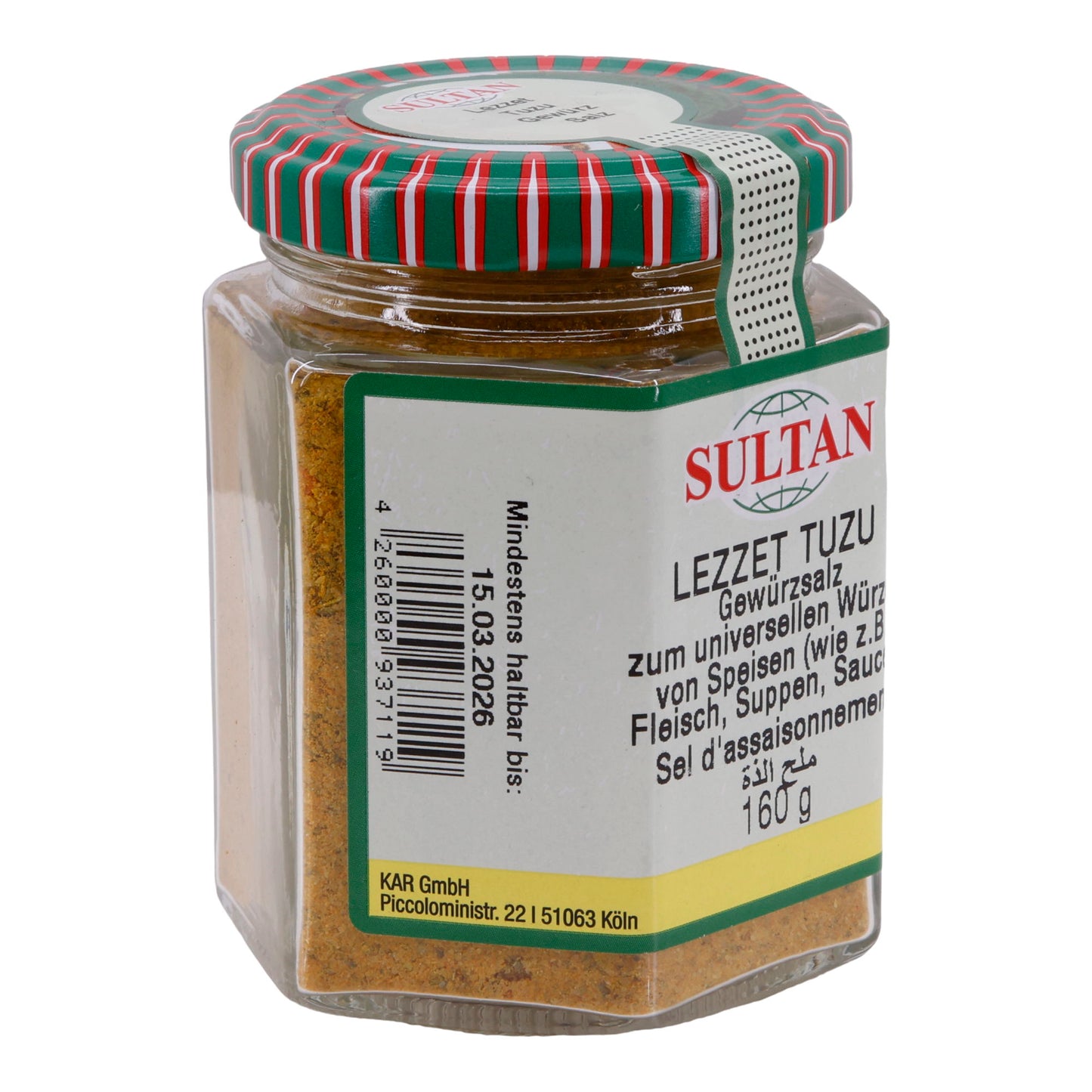 Gewürz Sultan Lezzet | Tuzu Gewürzsalz | Universelle Würze für Fleisch, Suppen und Saucen | 160 g