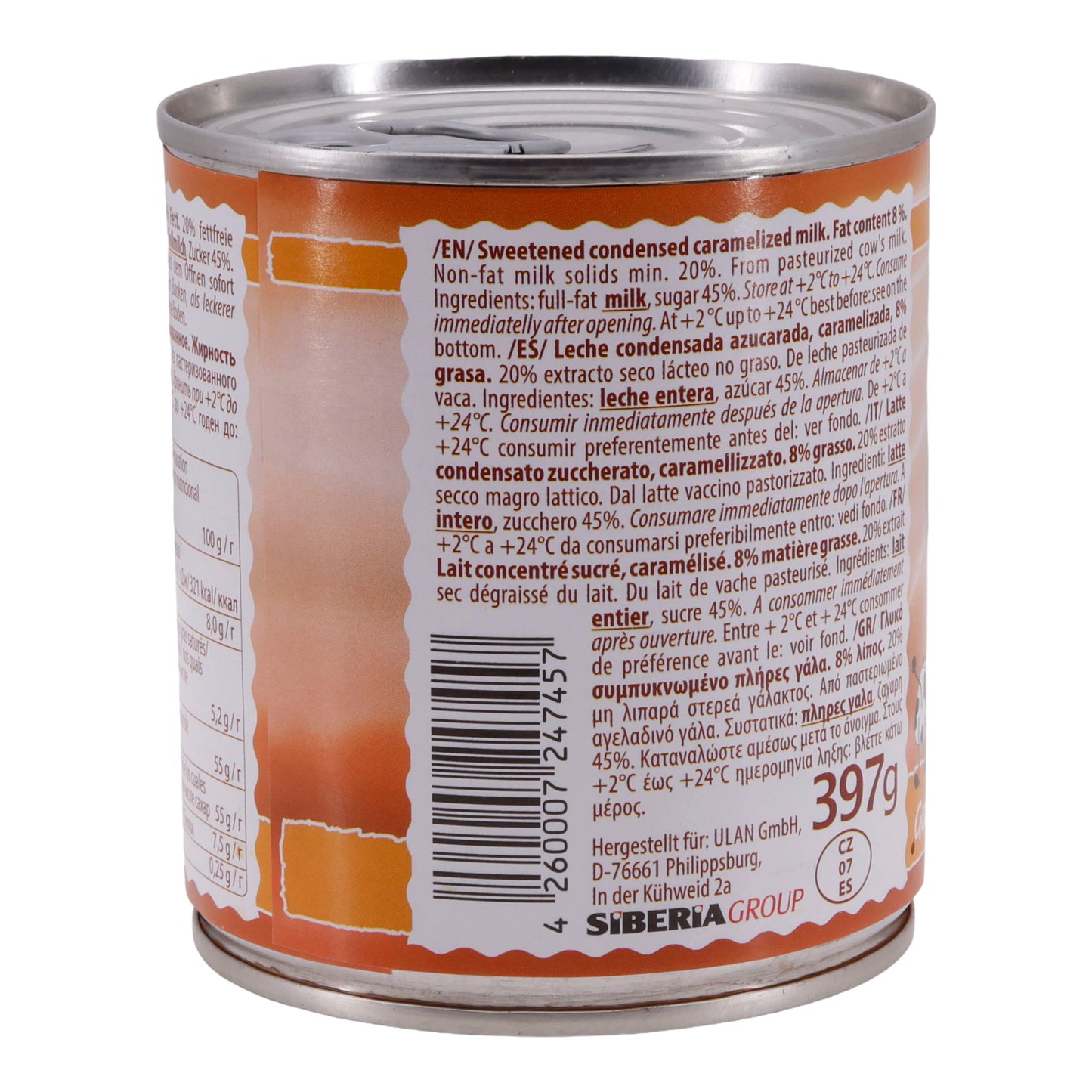 Latte condensato caramellato 33 Mucche | Latte condensato | Zuccherato | Lattina da 397 g