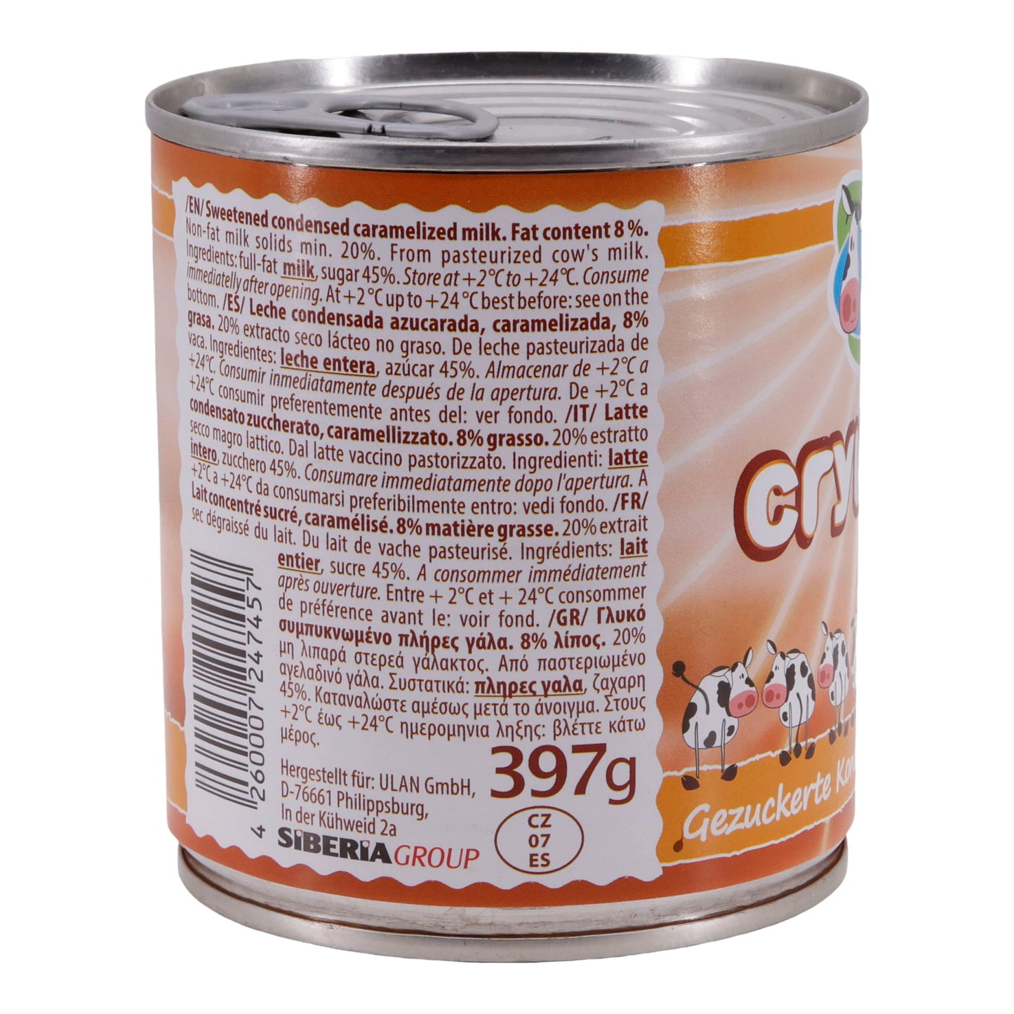 Latte condensato caramellato 33 Mucche | Latte condensato | Zuccherato | Lattina da 397 g