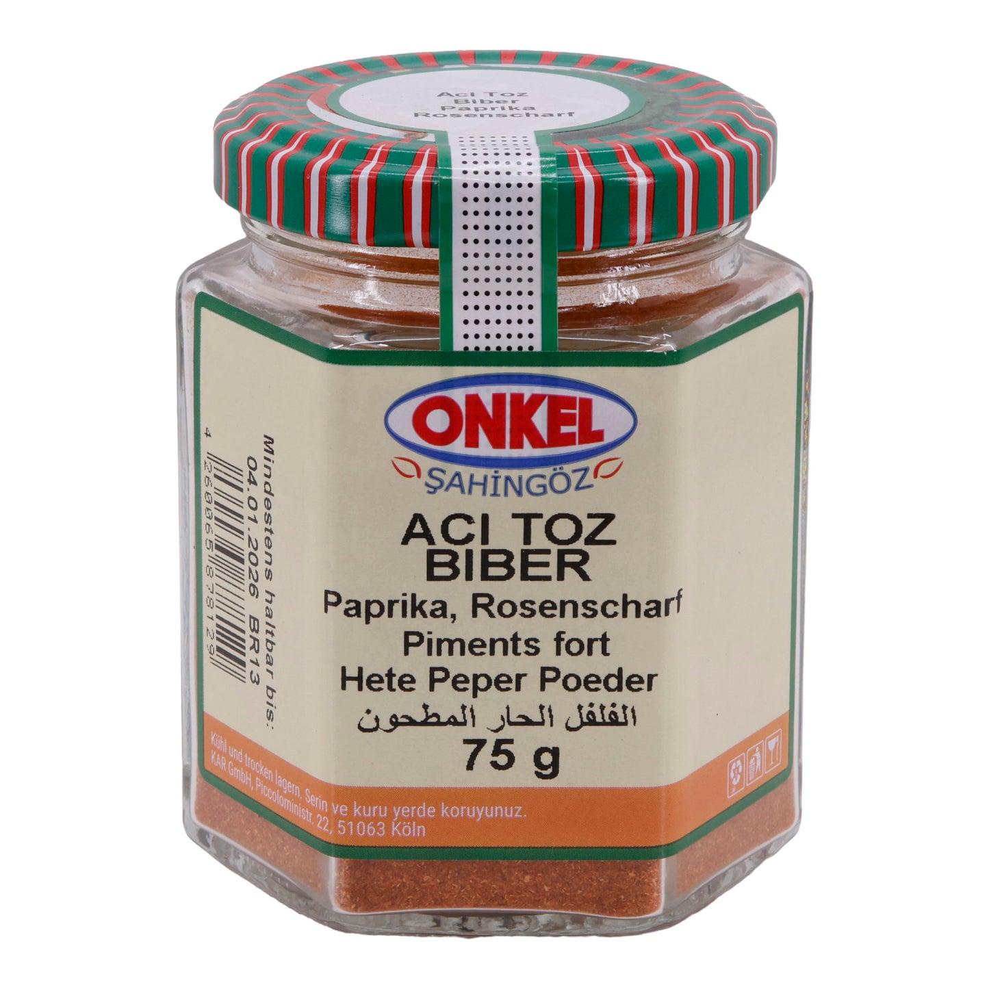 Aci Toz Biber Onkel Şahingöz | Paprika | Rosenscharf | 75 g