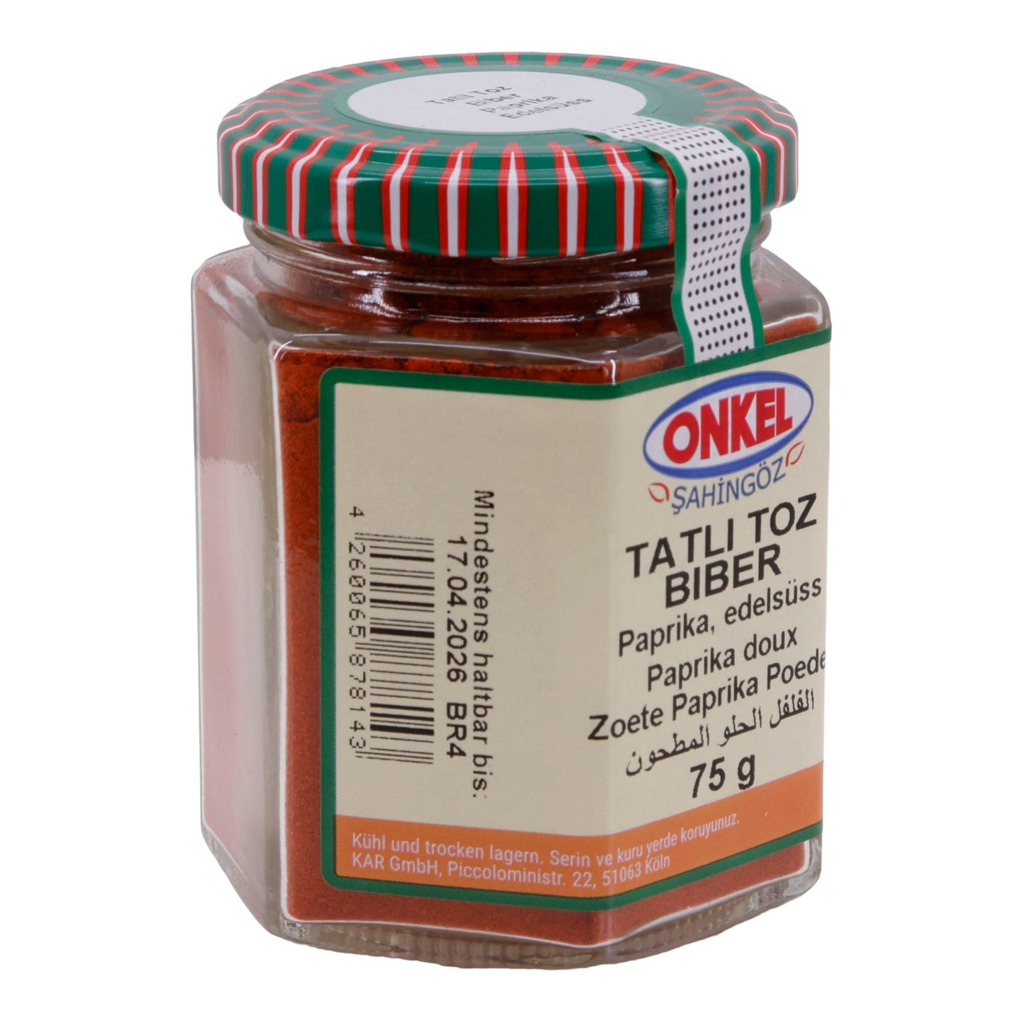 Paprika Onkel Şahingöz | edelsüß | Mildes Paprikapulver für aromatische Würze | 75 g ONKEL GEWÜRZE