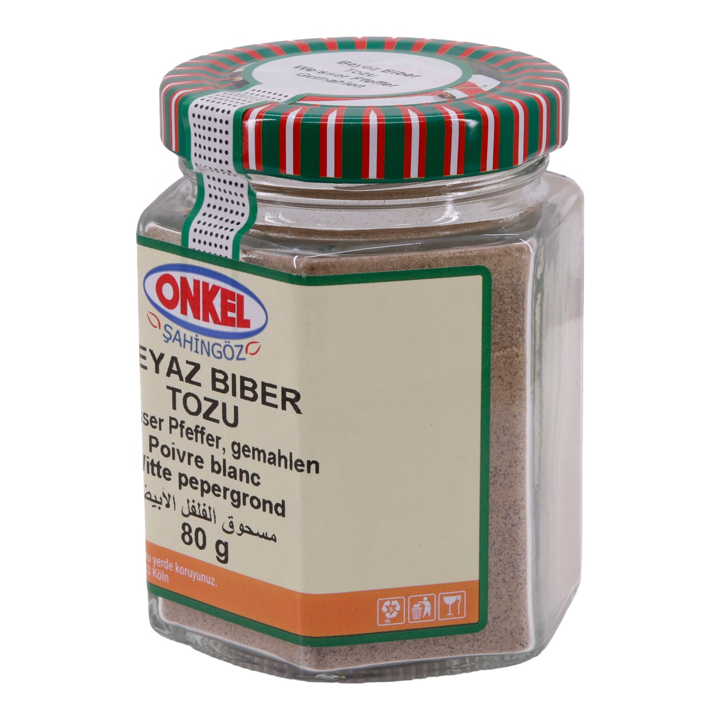 Gewürz Onkel Şahingöz Beyaz Biber Tozu | Gemalen Witte Peper | 80 g