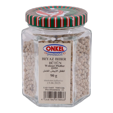 Beyaz Biber Bütün Onkel Şahingöz | Gewürz | Ganzer Weißer Pfeffer | 90 g ONKEL SAHINGÖZ