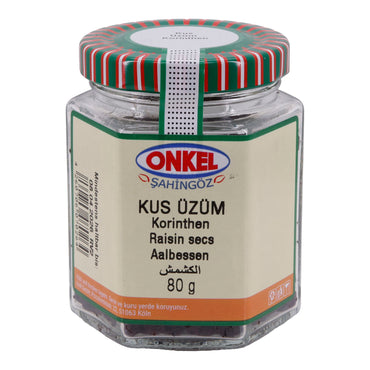 Korinthen Onkel Şahingöz Korinthen | Trockenobst | süße getrocknete Trauben für Backen & Kochen | 80 g ONKEL SAHINGÖZ