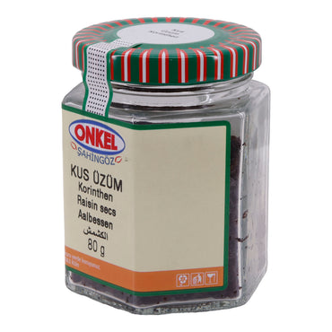Korinthen Onkel Şahingöz Korinthen | Trockenobst | süße getrocknete Trauben für Backen & Kochen | 80 g