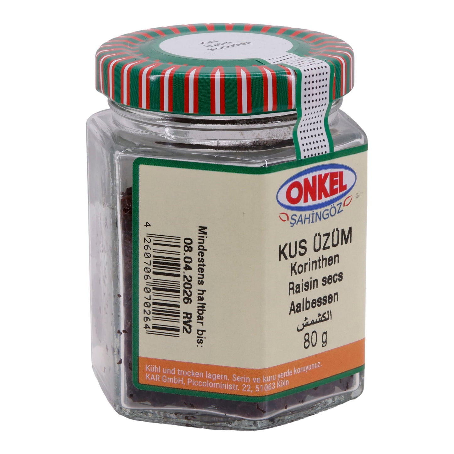 Korinthen Onkel Şahingöz Korinthen | Trockenobst | süße getrocknete Trauben für Backen & Kochen | 80 g ONKEL SAHINGÖZ