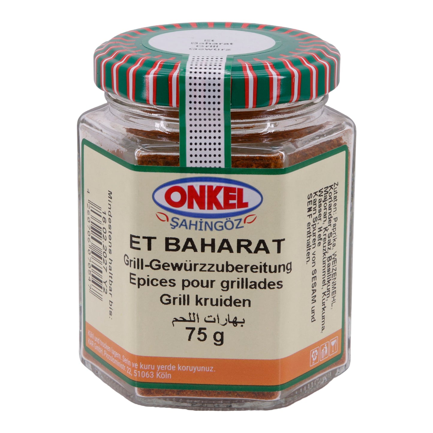 Et Baharat Onkel Şahingöz | Kruidenmix | Grillkruidenbereiding | 75 g