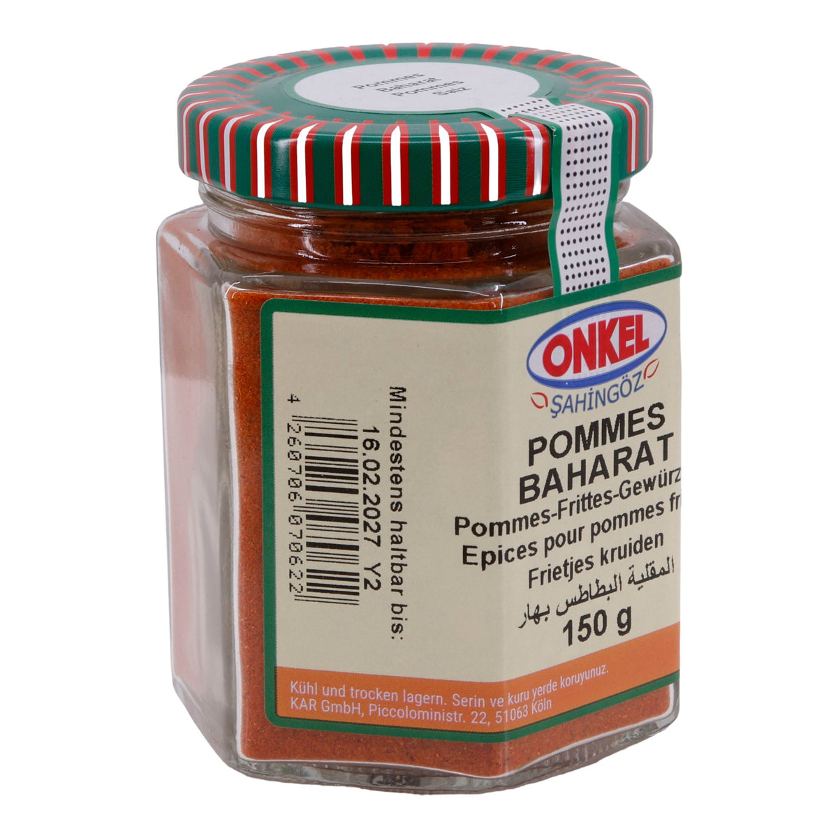 Pommes Baharat Onkel Şahingöz | Gewürz | Pommes-Frites-Gewürzsalz | 150 g ONKEL SAHINGÖZ