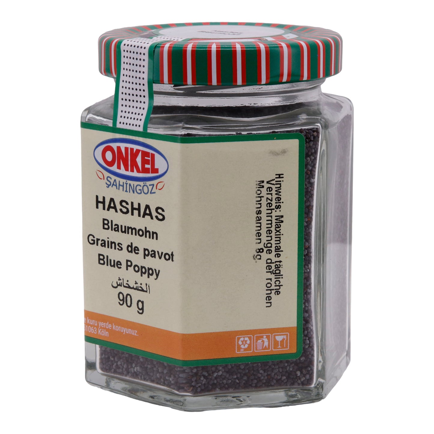 Hashas Onkel Şahingöz | Kruiden | Blauwe maanzaad | 90 g