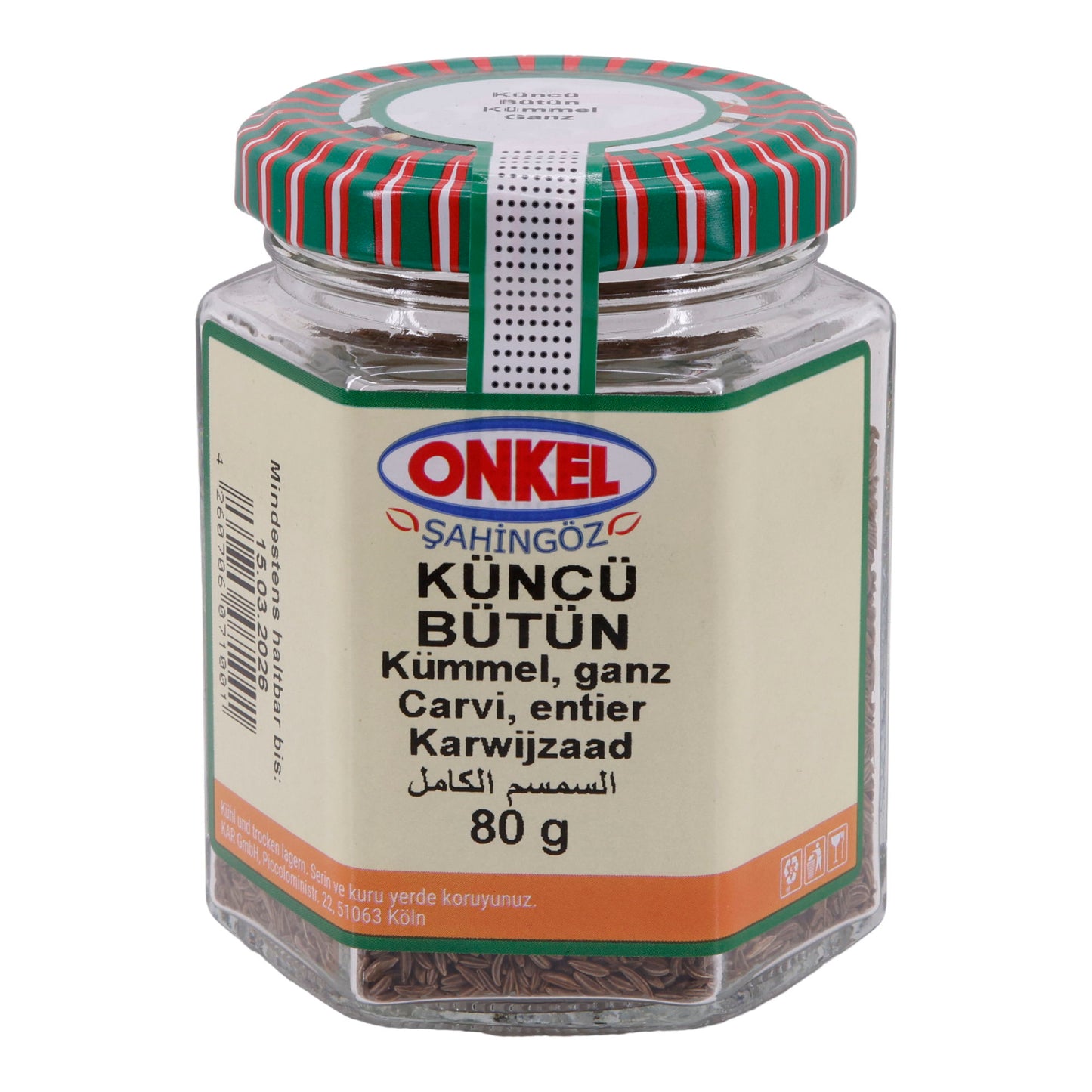 Kümmel Onkel Şahingöz | Épice | Entier | 80g