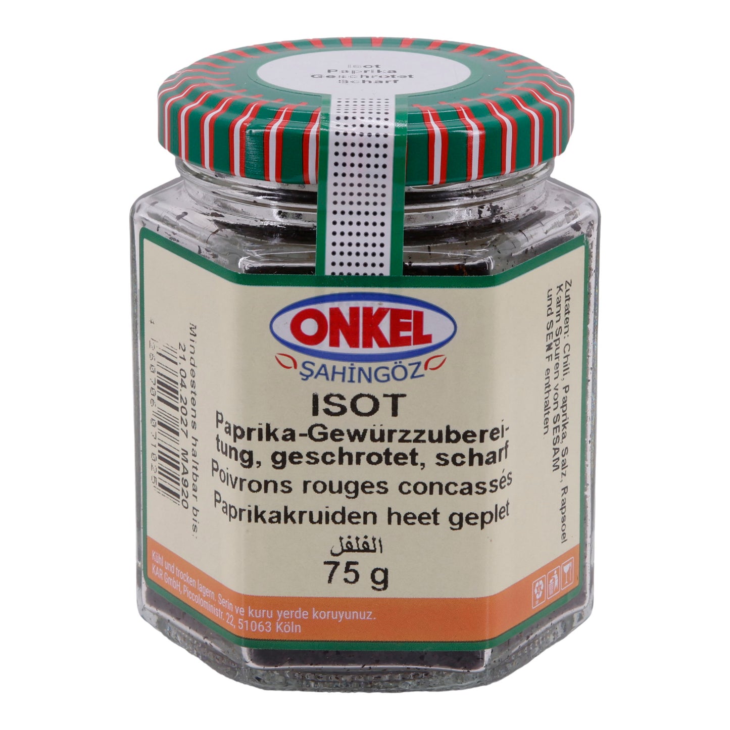 Isot Onkel Şahingöz | Paprikakruidenmix | Gemalen, pittig | 75 g