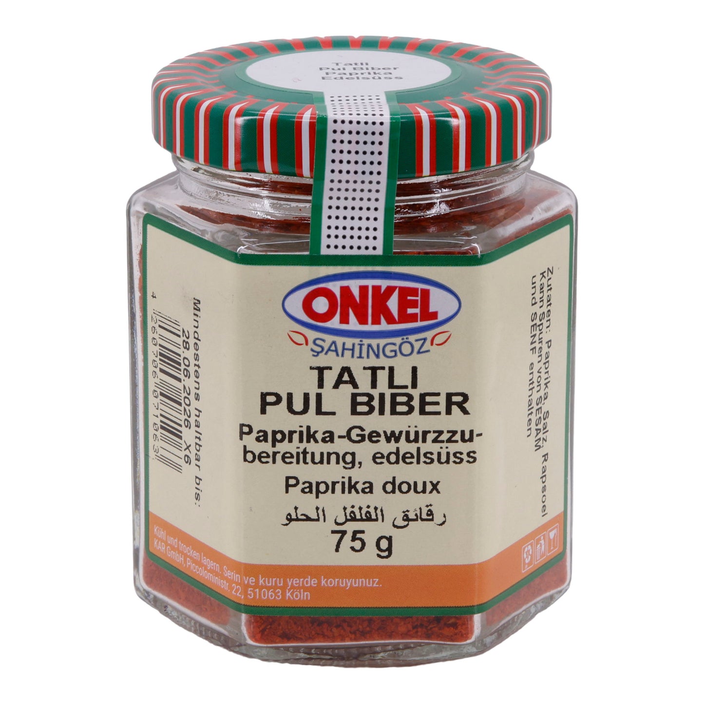 Tatlı Pul Biber Onkel Şahingöz | Paprika-Gewürzzubereitung | Edelsüß | 75 g