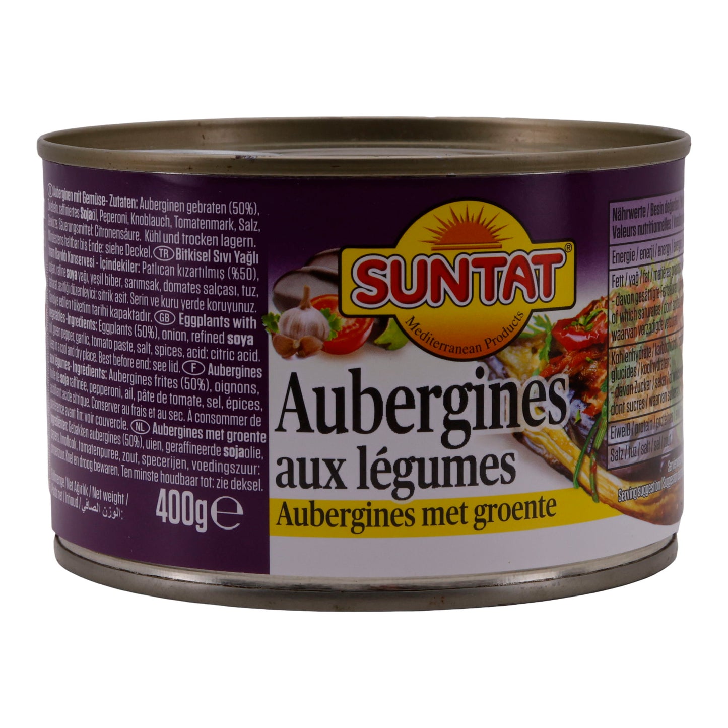 Fertiggericht SUNTAT | Auberginen mit Gemüsefüllung | Traditionell türkisch | 400 g