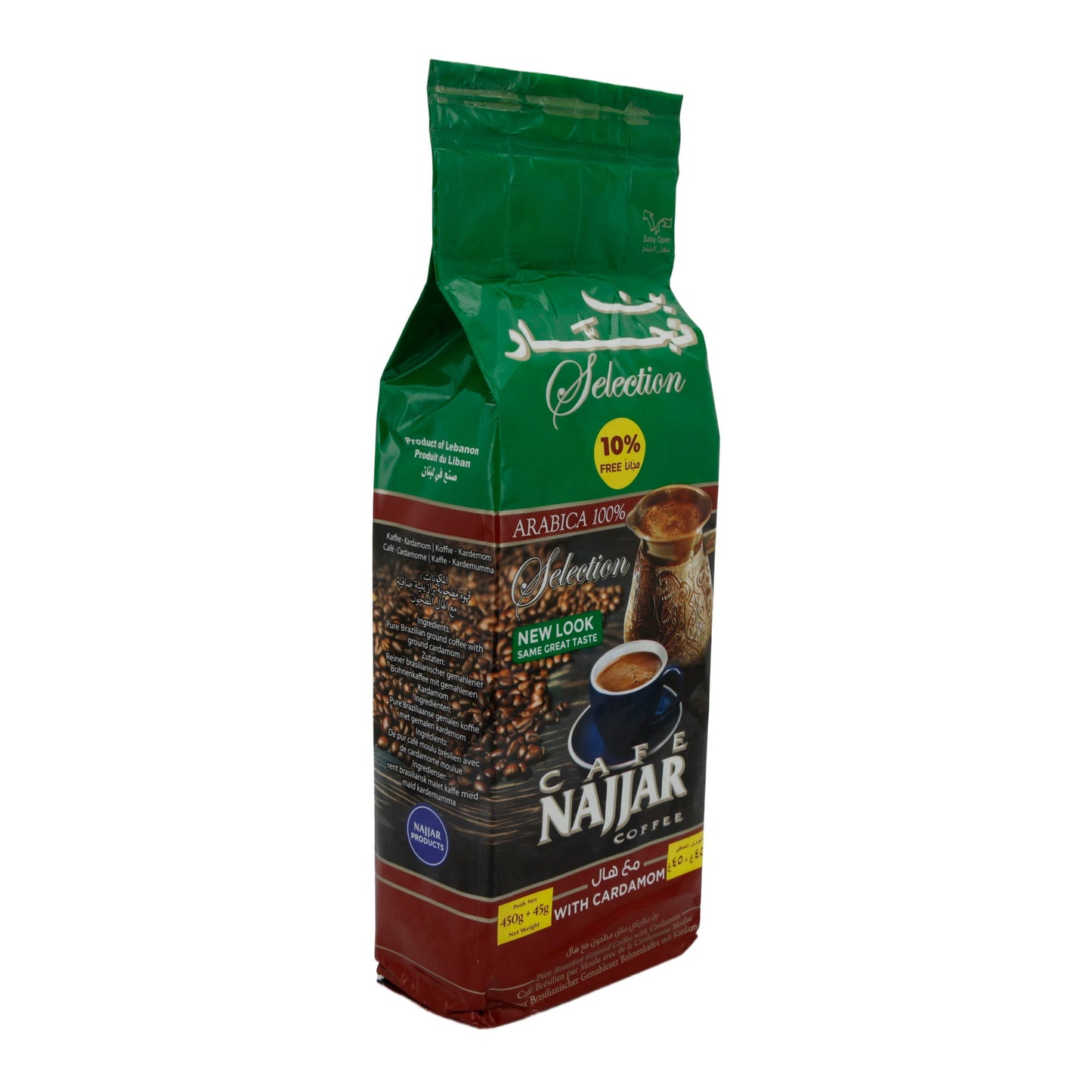 Arabica Selection Café Najjar | Kaffee mit Kardamom | Hochwertiger Kaffee aus dem Libanon | 495 g