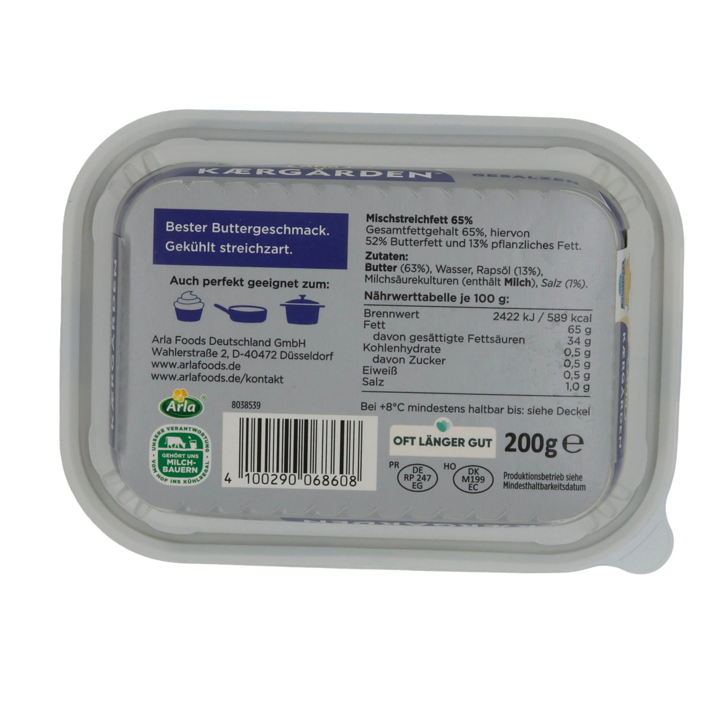 ARLA KAERGARDEN MARGARINE GESALZEN 200G - Taste Your World