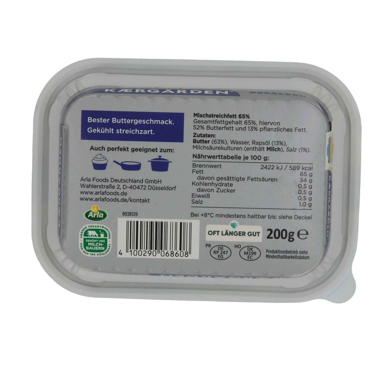 ARLA KAERGARDEN MARGARINE GESALZEN 200G
