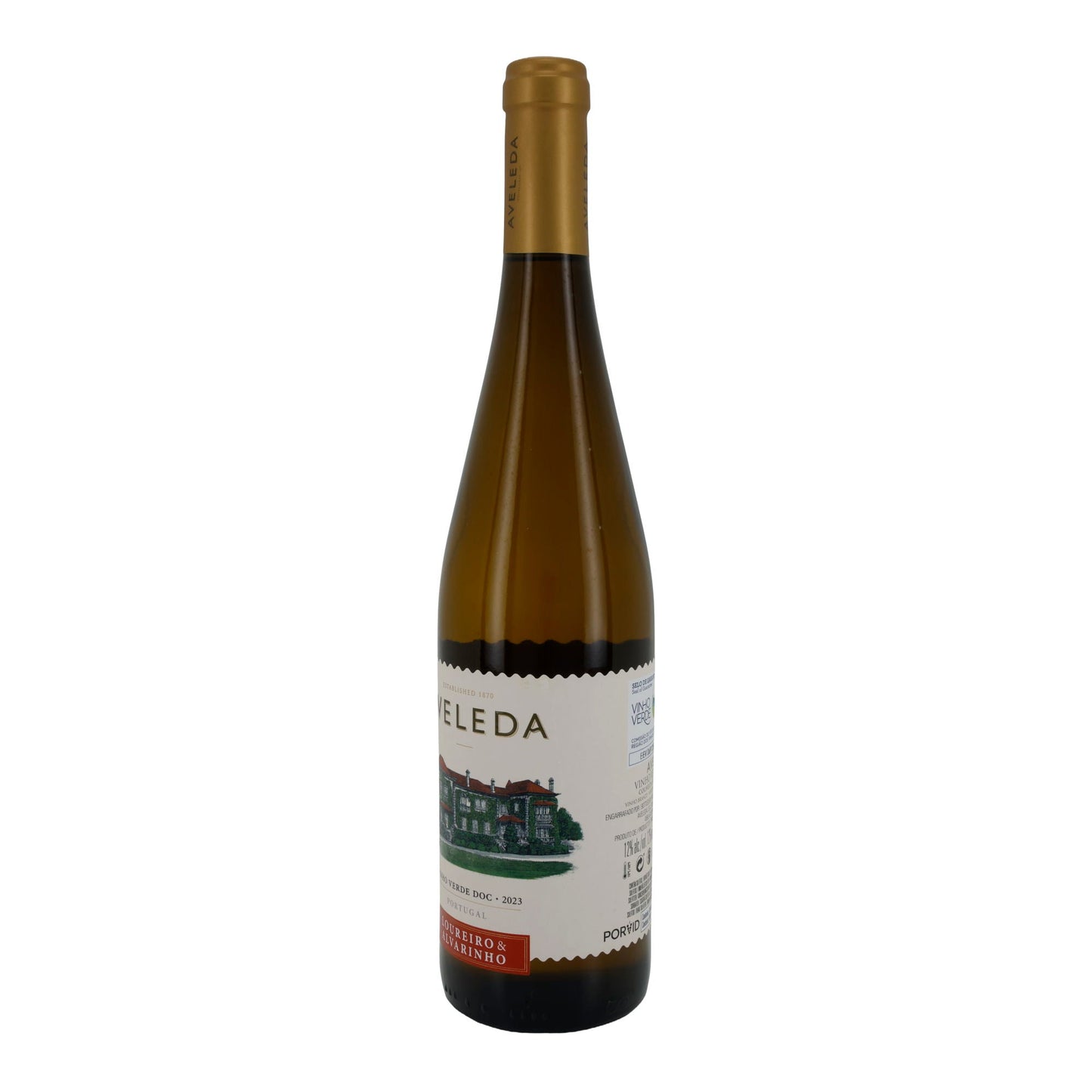 Aveleda Loureiro & Alvarinho 2023 | Vinho Verde DOC | Portugiesischer Weißwein | 750 ml | 11,5 % vol | Vegan