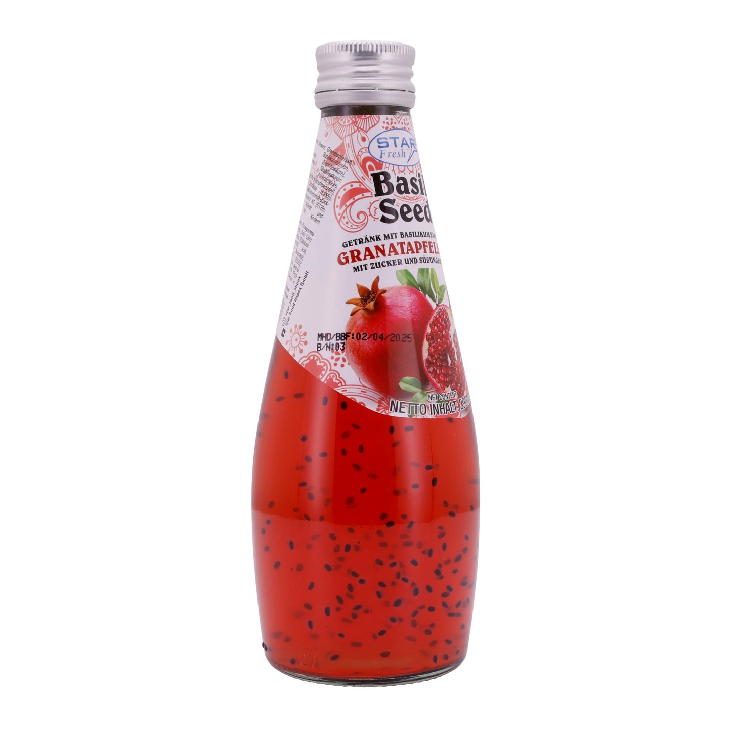 Basil Seed Drink Star Fresh | Verfrissend | Met Granaatappelsap | 290 ml