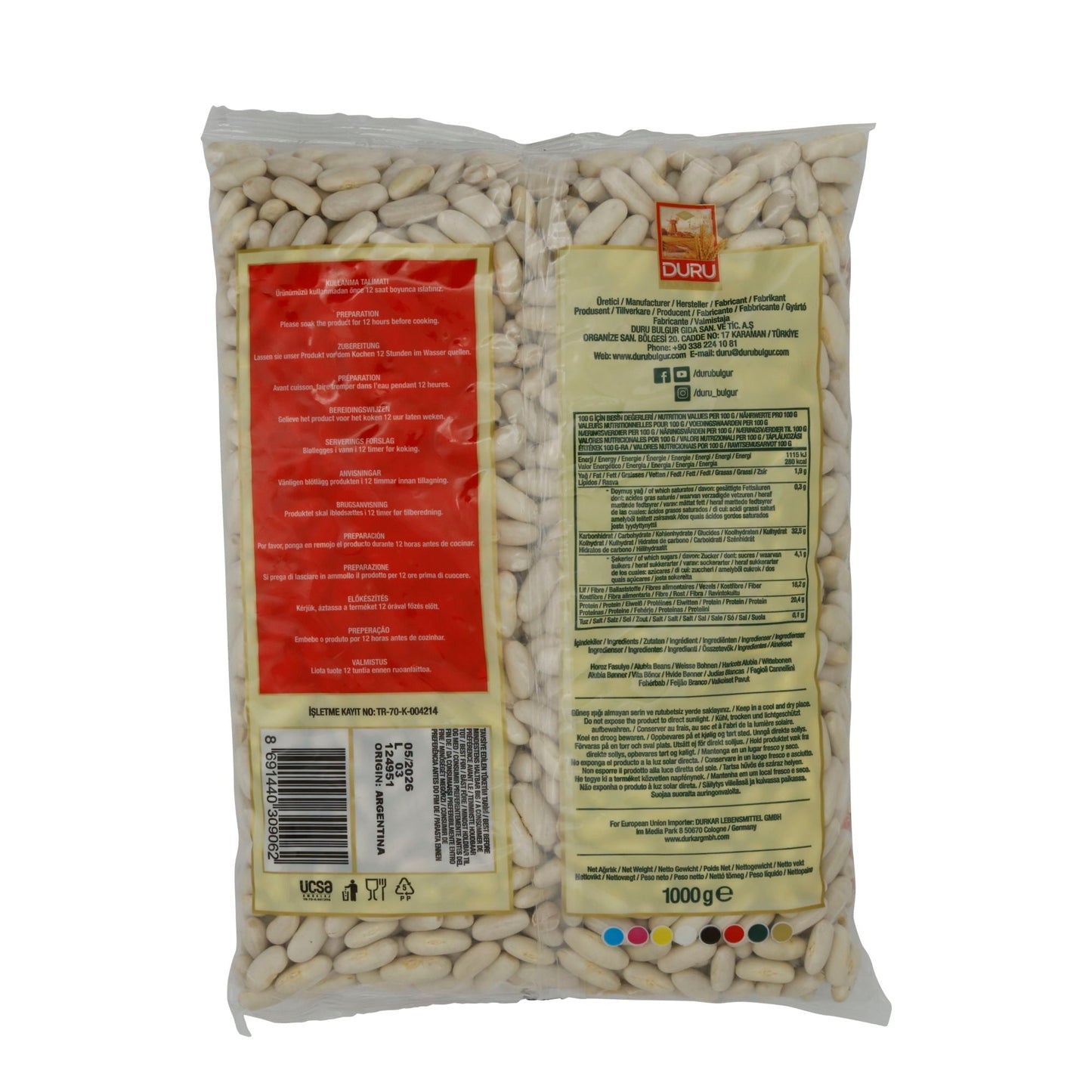 Bohnen Duru | Horoz Beans | Nahrhaft für gesunde Gerichte | 1000 g DURU