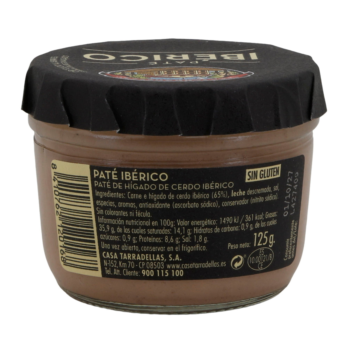 Brotaufstrich Casa Tarradellas | Paté Ibérico | Würziger Geschmack | 125g Glas Silca