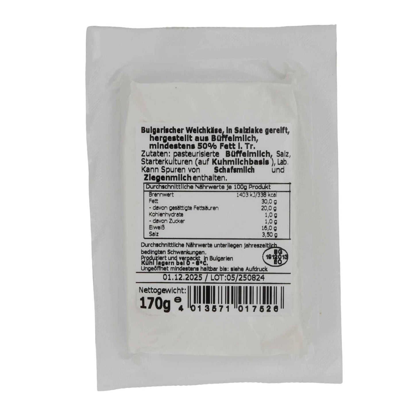 BULGARISCHER BUEFFELKAESE